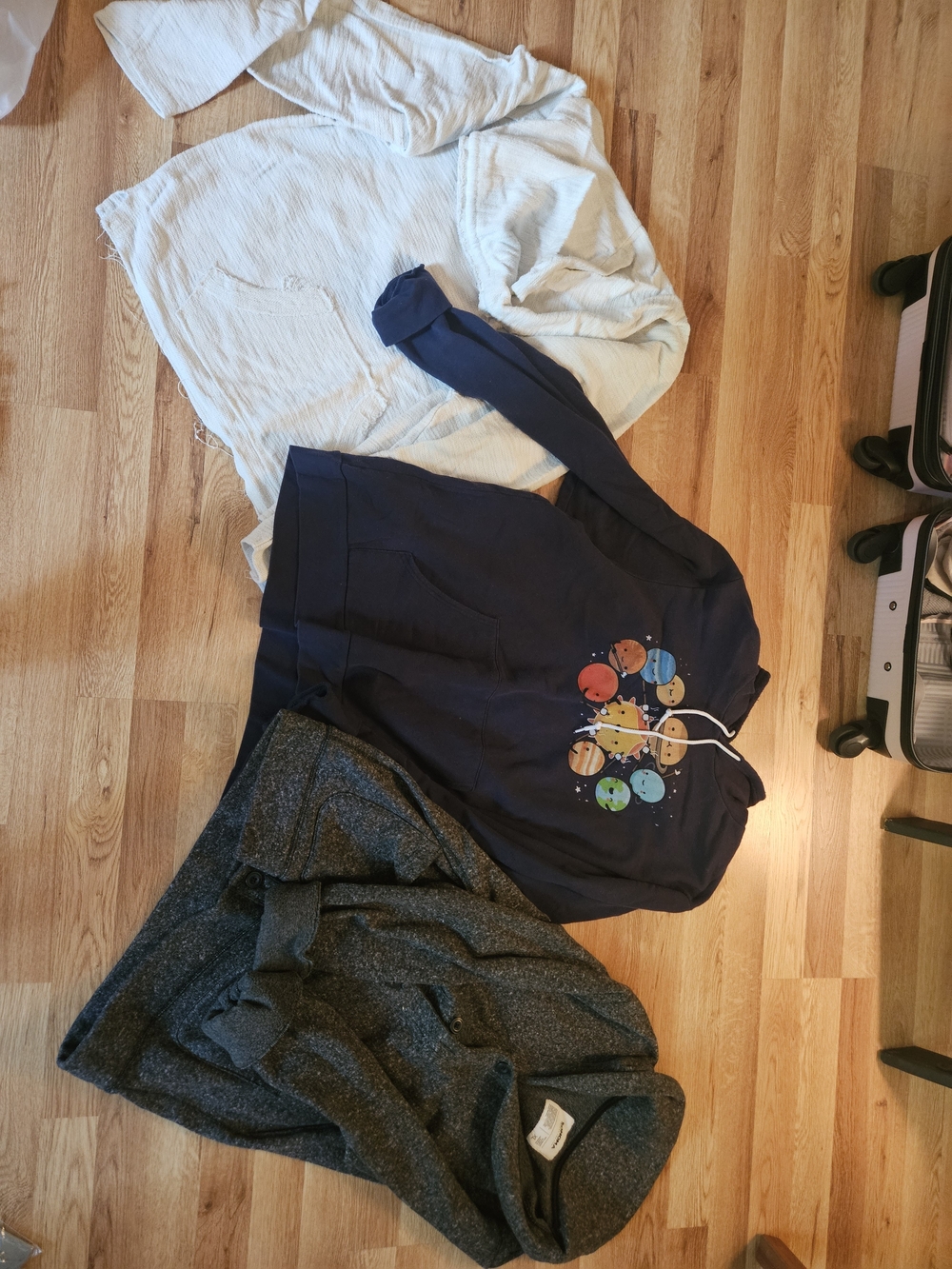 Sonoma Navy Graphic Pullover Hoodie with Planet Design